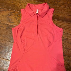 Lululemon Quick-Drying Sleeveless Polo Shirt Pale Raspberry